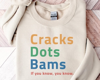 Cracks Dots Bams Sweatshirt, Mahjong Shirt, Funny Mahjong Shirt, Cute Mahjong Shirt, Game Shirt, Mahjong Tee, Gift for Mom, Gift for Dad,