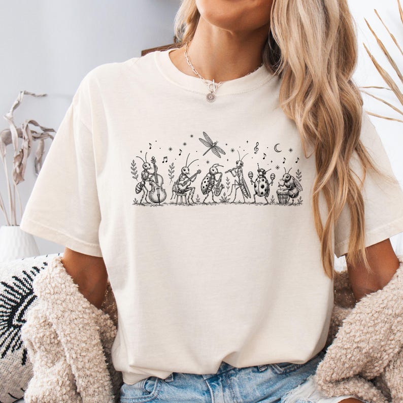 Comfort Colors® NK Divide Indie Folk T-Shirt,Vintage Insect Music Graphic Tee,The Last Of The Bugs Comfort Colors Shirt image 2