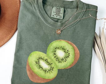 T-shirt kiwi style vintage des années 90 Comfort Colors®, jolie chemise kiwi rétro de l'an 2000, chemises pour amateurs de fruits, chemise nourriture, t-shirt rigolote aux fruits, t-shirt porte-bonheur des années 2000
