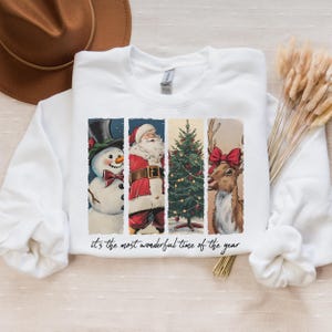 Cute Christmas Sweatshirt, Retro Christmas Sweater, Santa Claus Shirt, Merry Christmas Shirt, Christmas Crewneck, Holiday Sweater, Xmas