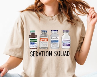 Sedierung Squad Tshirt, ICU Squad Tshirt, Crna Propofol Krankenschwester Squad, Intensivpflege, lustiges Krankenschwester Propofol Shirt, ICU Squad