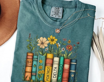 Chemise subtile anti-Trump, t-shirt anti-MAGA, t-shirt féministe démocrate, sweat-shirt protestation fleurs et livres, cadeau livre 8647, sweat-shirt fDT, résister