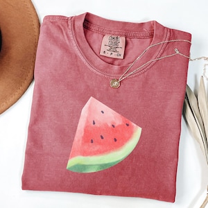 Comfort Colors® Watermelon  Shirt, Garden fruit Shirt, Cute Watermelon Fruit Tshirt, Aesthetic Tropical Fruits Tee, Fun Summer Time Shirt