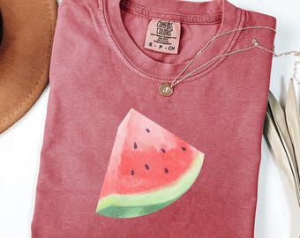 Comfort Colors® Watermelon  Shirt, Garden fruit Shirt, Cute Watermelon Fruit Tshirt, Aesthetic Tropical Fruits Tee, Fun Summer Time Shirt