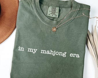Comfort Colors® In My Mahjong Era Shirt, Mahjong T-shirt, Mahjong Gifts, Mahjong Player Tee, Board Games Shirt, Funny Mahjong Shirt