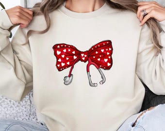 Chemise infirmière, chemise infirmière Saint-Valentin, sweat infirmière, chemise infirmière Saint-Valentin, chemise valentine, cadeau infirmière Saint-Valentin