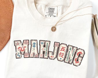 Comfort Colors Mahjong Shirt: Ladies Game Night Tee - US Cotton
