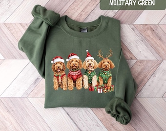 Goldendoodle Christmas Sweatshirt, Christmas Dog Shirt, Goldendoodle Shirt, Goldendoodle Mom Shirt, Dog Mom Shirt, Holiday Sweaters