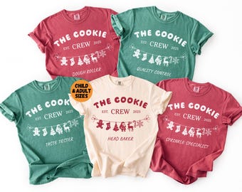 Custom Christmas Cookie Crew Shirt Comfort Colors®, Matching Family Christmas Shirts, Christmas Baking Shirt, Family Group Christmas Shirt