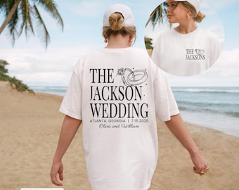 Custom Wedding Toss Shirts, Comfort Colors Wedding Shirt, Personalized Bridal Party Gift, Wedding Party Favors, Matching Group Wedding Merch