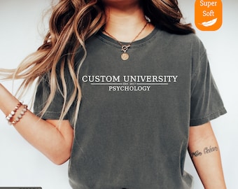 Custom College Comfort Colors® Shirt, Personalized University and College Program Shirt, Matching College Shirts, Custom Graduation Shirts