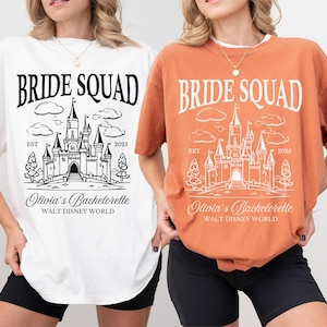 Comfort Colors® Custom Disney Bachelorette Party Shirt, Bride Crew Tee, Minnie Bride Shirt, Team Bride Shirt Magic Kingdom Tee Bridal Party