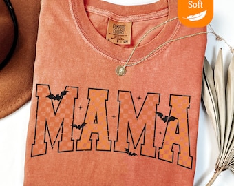 Comfort Colors® Halloween Mama Shirt, Mom Halloween Shirt, Spooky Mama Shirt, Mama Halloween, Cute Ghost Shirt, Mama Ghost Shirt