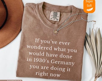 Comfort Colors® If You've Ever Wondered What You Would Have Done in 1930s Germany Shirt, Anti-Trump T-Shirt, Democracy Liberal Tee Shirts