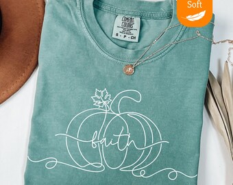 Comfort Colors® Faith Shirt, Pumpkin Season Shirt, Fall Shirt, Religious Shirt, Faith Based Shirt, Thanksgiving Shirt, Halloween Shirt