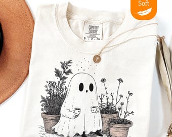 Comfort Colors® Ghost Plant Shirts Crazy Plant Lady TShirt, Ghost Plant Lady, Halloween Plants ,Ghost Plant Lady, Ghost Plant Shirts