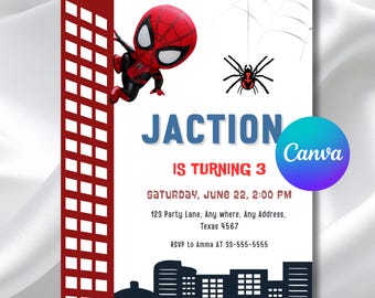 Spidey Invitation Spidey and his Amazing Friends Birthday Invitation Spidey Birthday Party Invite, Instant Download - PMS0242