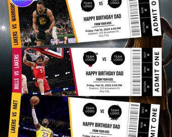 Biglietti personalizzati per il basket, biglietti NBA, biglietti a sorpresa per il basket, biglietti regalo per il basket, biglietti personalizzati NBA, biglietti sportivi, PMS0071