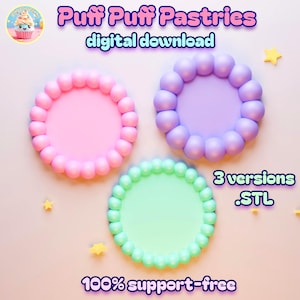 Bubble Round Trinket Dish 3D STL File - Jewelry Organizer 3D Model