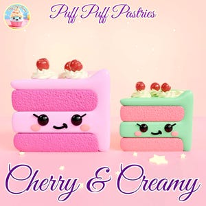 Kawaii Cake Slice STL: 3D Printable Miniature Dessert Charm