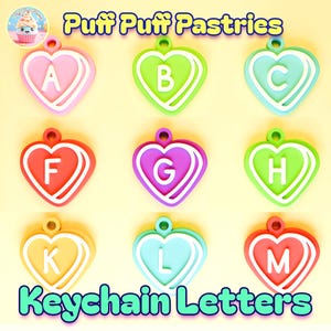 Heart Keychain Letters Alphabet Pack 3d Printing File STL Digital Download 3d Printer Files