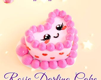 Kawaii Hjärtkaka STL: 3D-utskrift Mini Dessert (Digital Fil)