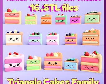 Kawaii Cake STL Pack: 3D Print Dollhouse Miniatures (Digital Download)