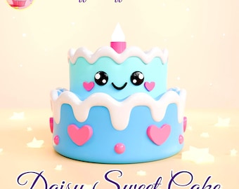 Kawaii-tårta STL-fil: 3D-utskrift av minidessert (modell utan stöd)