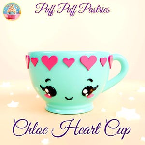 Kawaii Cup, Digital STL File for 3D Printing, 3MF File, Cute 3d Print, Print in place, Supportless Model