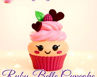 Kawaii Cupcake STL-fil: 3D-utskriftsmodell (digital nedladdning)