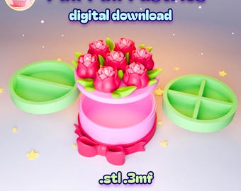 Ribbon Jewelry Box STL File 3D Printable Gift Box 3MF Digital Download