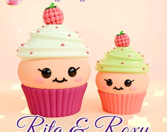 Kawaii Cupcake STL File: 3D Print Dollhouse Art Toy (Digital Download)