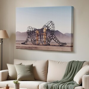 Warrior On The Dragon&#39;S Brow Canvas Painting, Large Wall Art, Surreal Canvas Wall Art, Framed Canvas Wall Art, Housewarming Gift