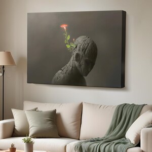 Contrast And Imagination Themed Decorative Canvas Art, Housewarming Gift, Surreal Canvas Print, Framed Canvas Wall Art, Large Wall Art