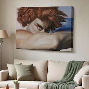 Tears Of The Fallen Angel Print, Alexandre Cabanel Fallen Angel&#39;S Eyes Print, Housewarming Gifts,  Canvas Room Decor,  Classic Canvas Art