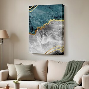 Marble Pattern Decorative Canvas Painting, Abstract Canvas Wall Art, Housewarming Gifts, Framed Canvas Wall Art, Large Wall Art