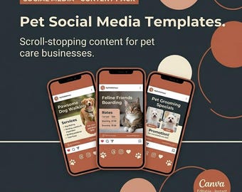 Pet Social Media Template Pack