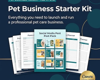Pet Business Starter Kit — Forms & Social Media Pack