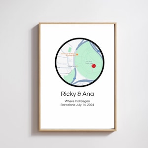 Impression de carte personnalisée / Notre carte de première date / Cadeau d’anniversaire de mariage / TÉLÉCHARGEMENT NUMÉRIQUE