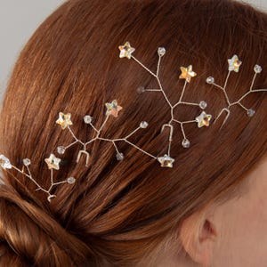 Celestial Bridal Pins - Star Hair Pins - Gold and Rainbow Star Pins