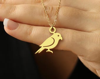 Sparrow Necklace - Minimalist Bird Pendant for Nature Lovers - Delicate Animal Jewelry Gift for Birthday