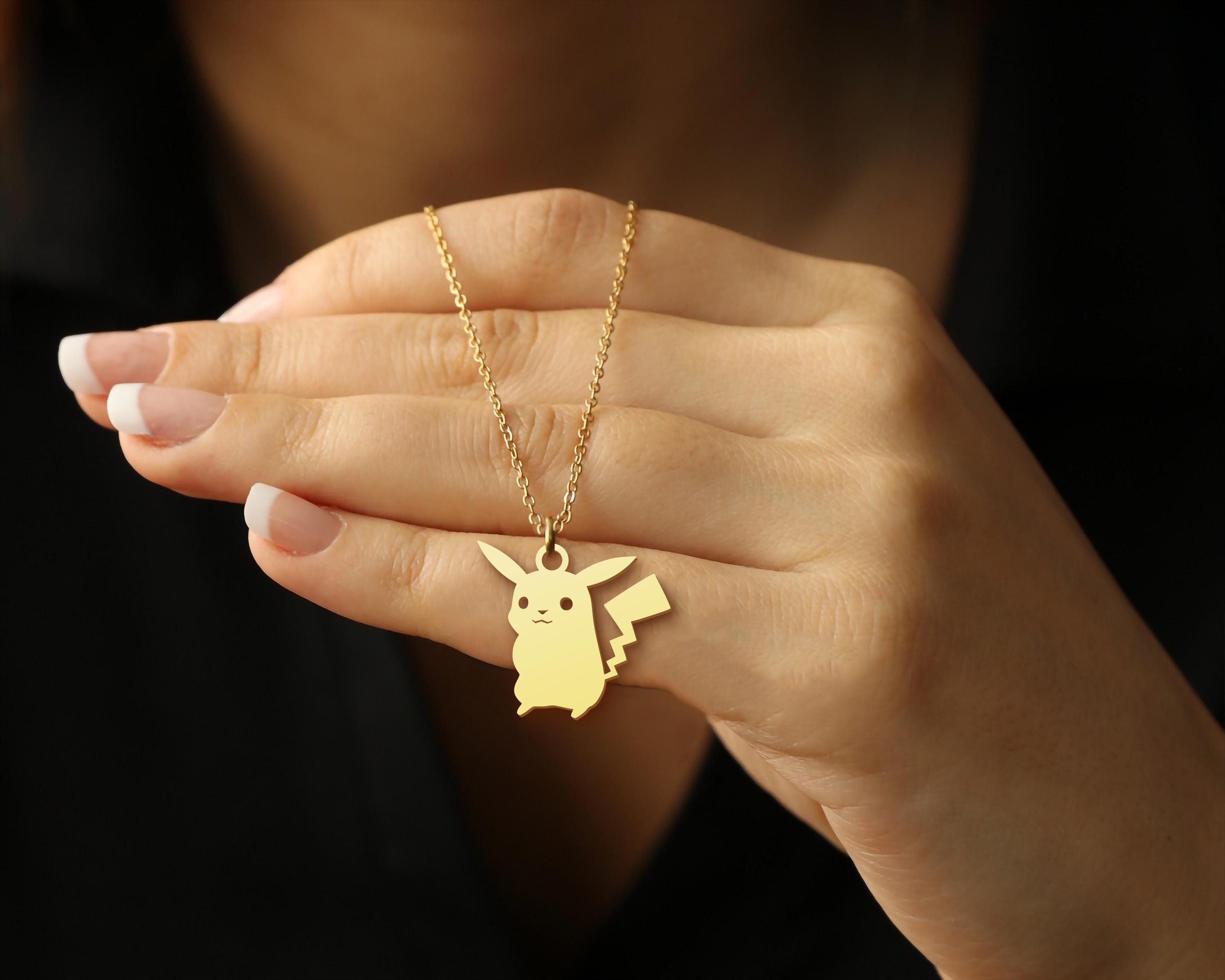 100pcs Cartoon Pikachu Metal Charm Pendants - 35mm DIY Jewelry Making Supplies