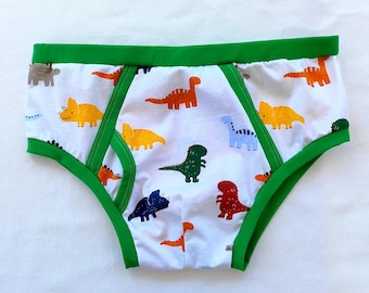 Cute Dinosaur Cotton Men's Briefs | Nostalgic Cartoon Style.  Soft Comfortable Underwear.