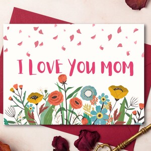Tarjeta imprimible del Día de la Madre, Tarjeta del Día de la Madre, Regalo para la Madre, Floral, Mamá, Mamá, Mamá, Linda, Mejor Mamá, Mamá Especial, Descarga Digital
