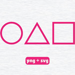 Símbolos Diseño PNG SVG / Formas Paquete Svg Png / Clipart Redondo, Triángulo y Cuadrado / Descarga Digital Instantánea para Manualidades y Diseños