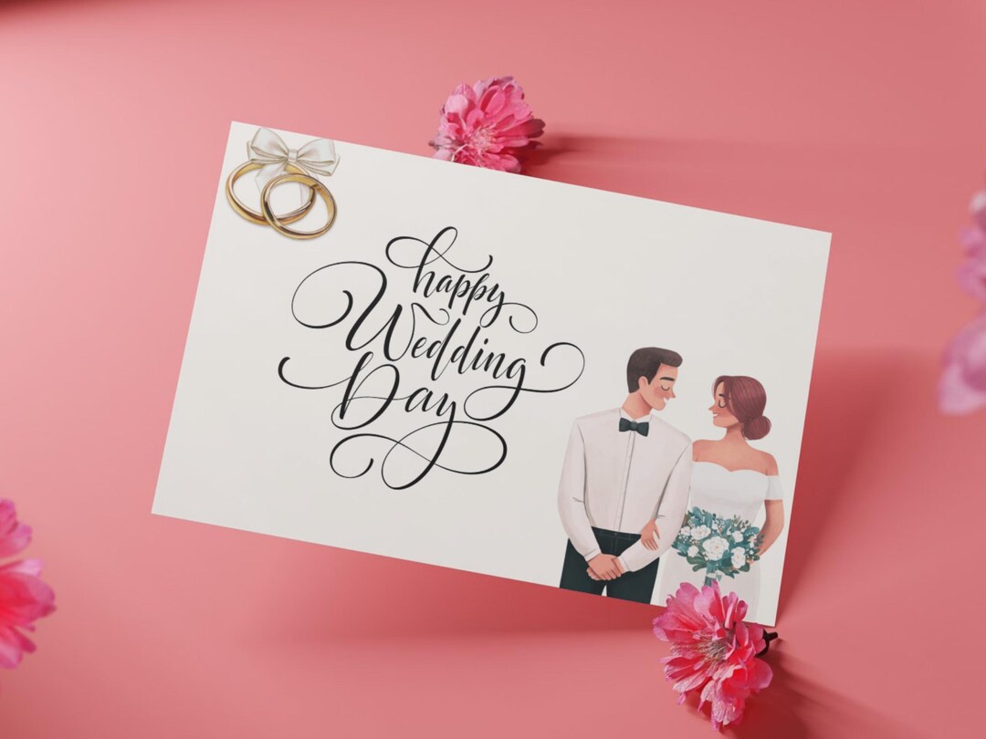 Hochzeitskarte "Champagner" Mit Waldmotiv – Glückwunschkarte Für Brautpaare
