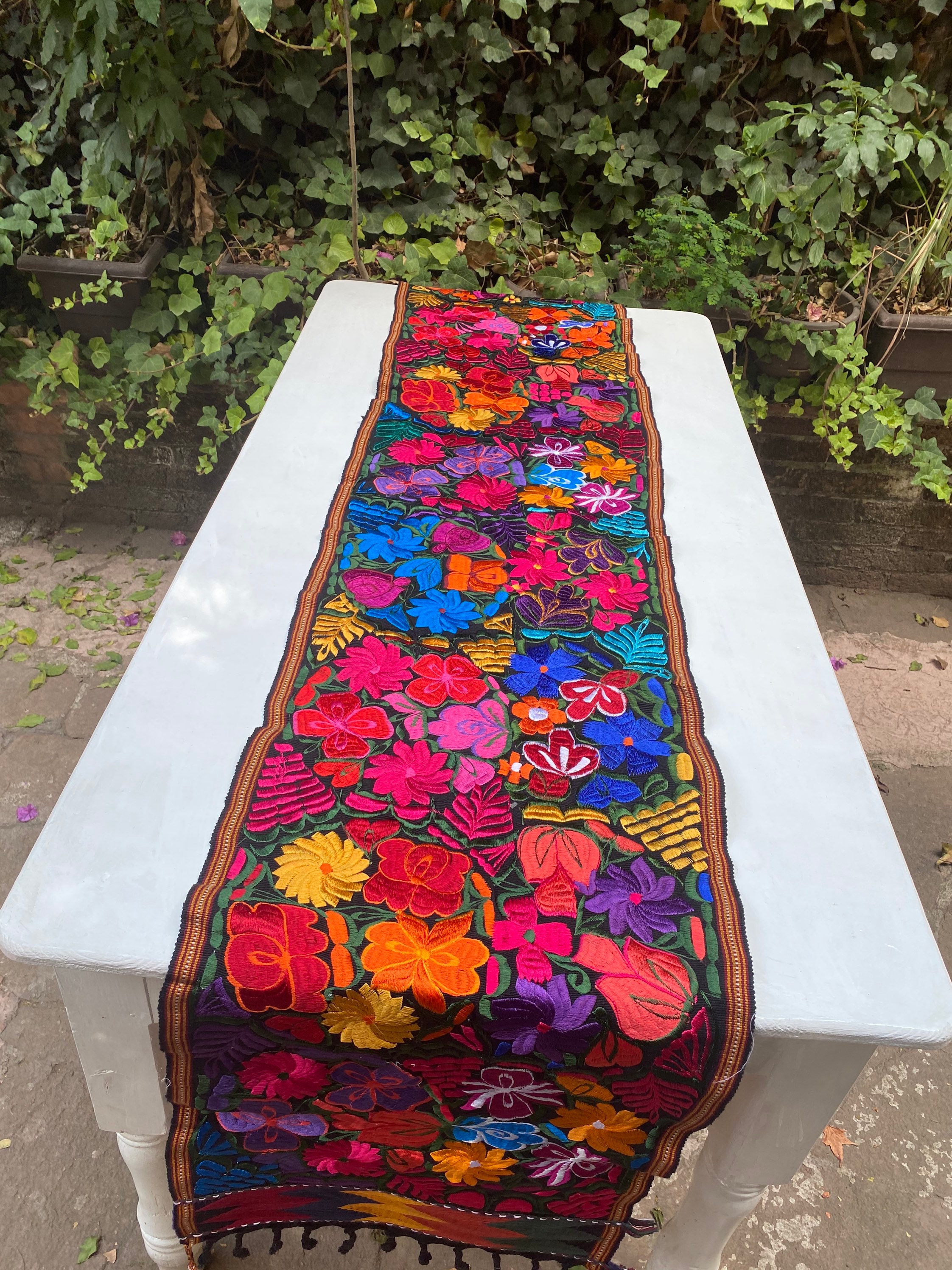 Hand loomed runners with back and forth motion machine Etsy