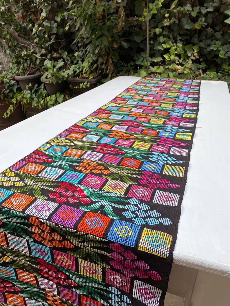 Hand Loomed and Hand Embroidered Runner Textile Etsy