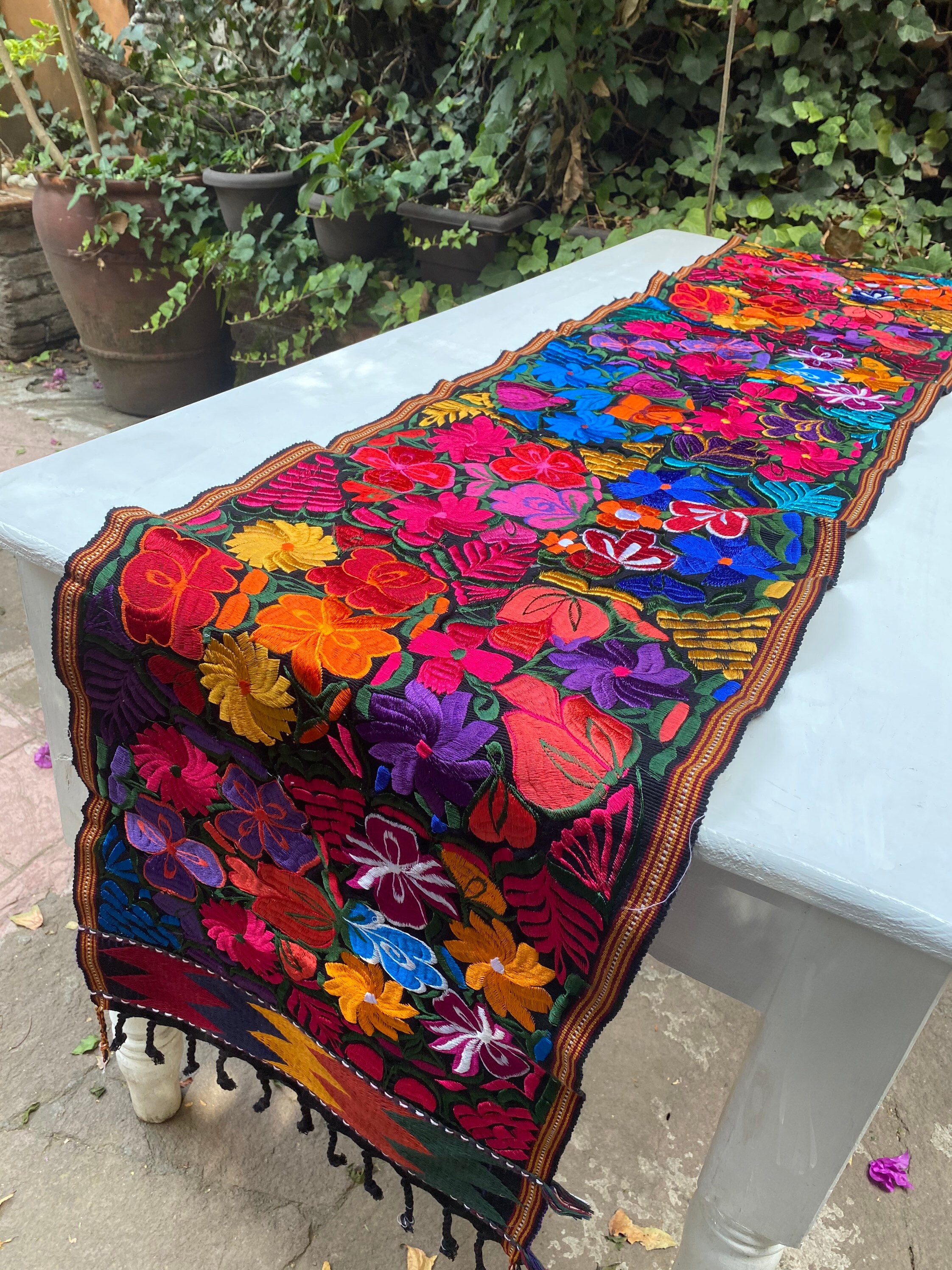 Hand loomed runners with back and forth motion machine Etsy