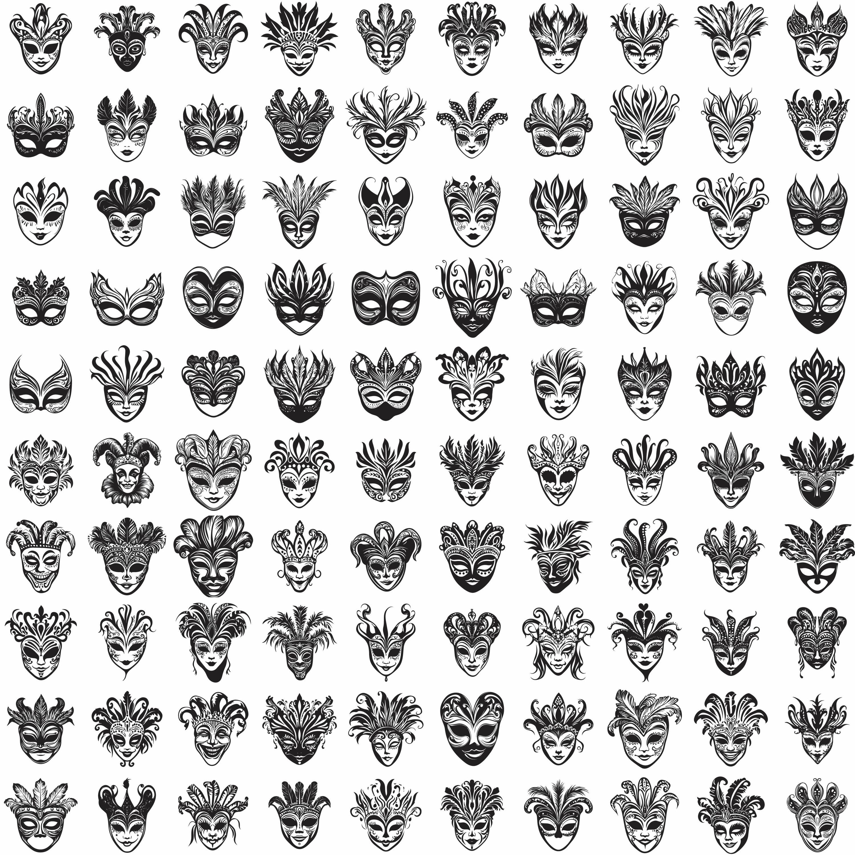 Carnival Mask SVG PNG Cut Files | Masquerade Mask Digital Designs ...